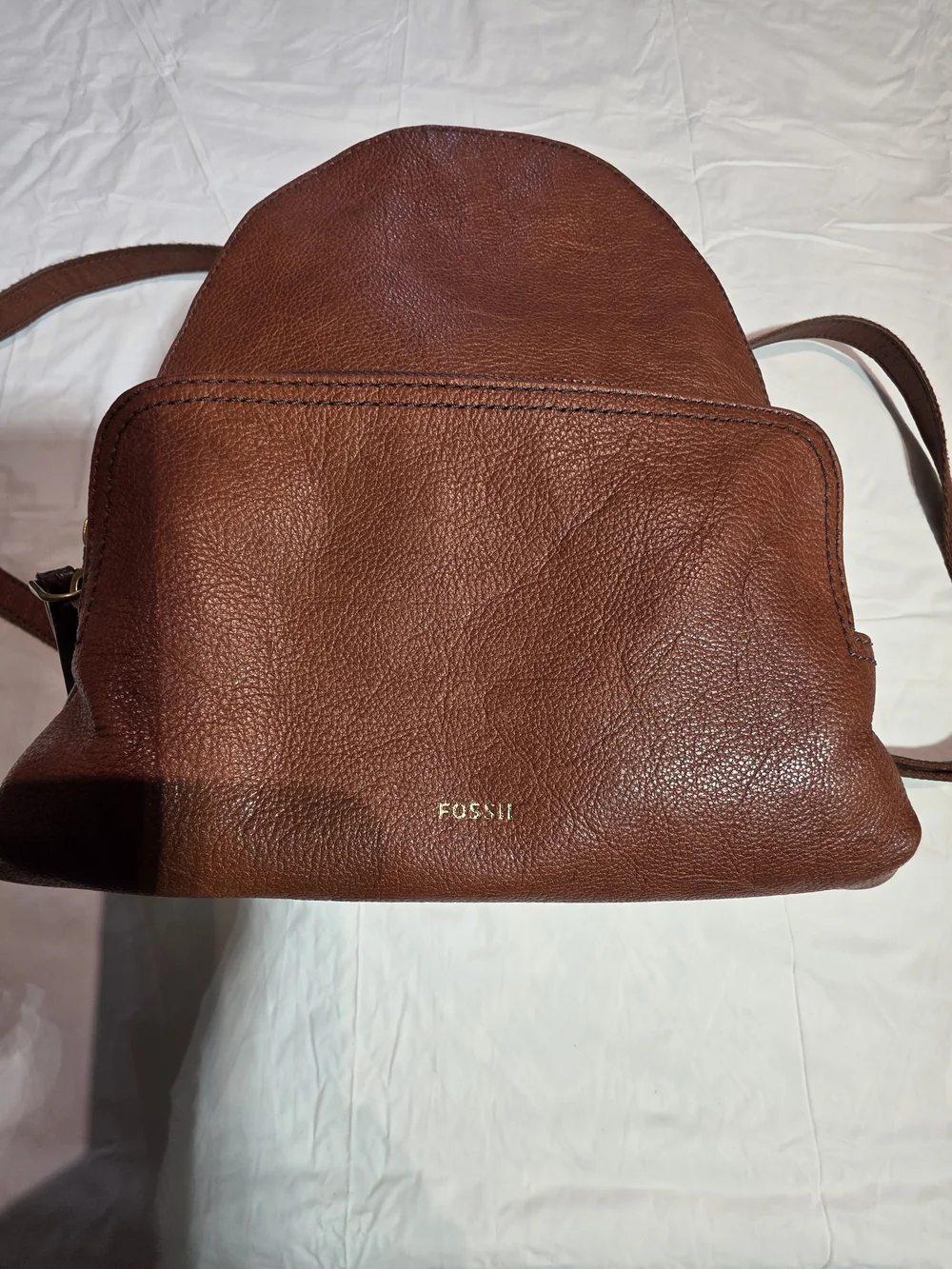 Fossil Brown Leather Mini Backpack - Classic Women's Bag